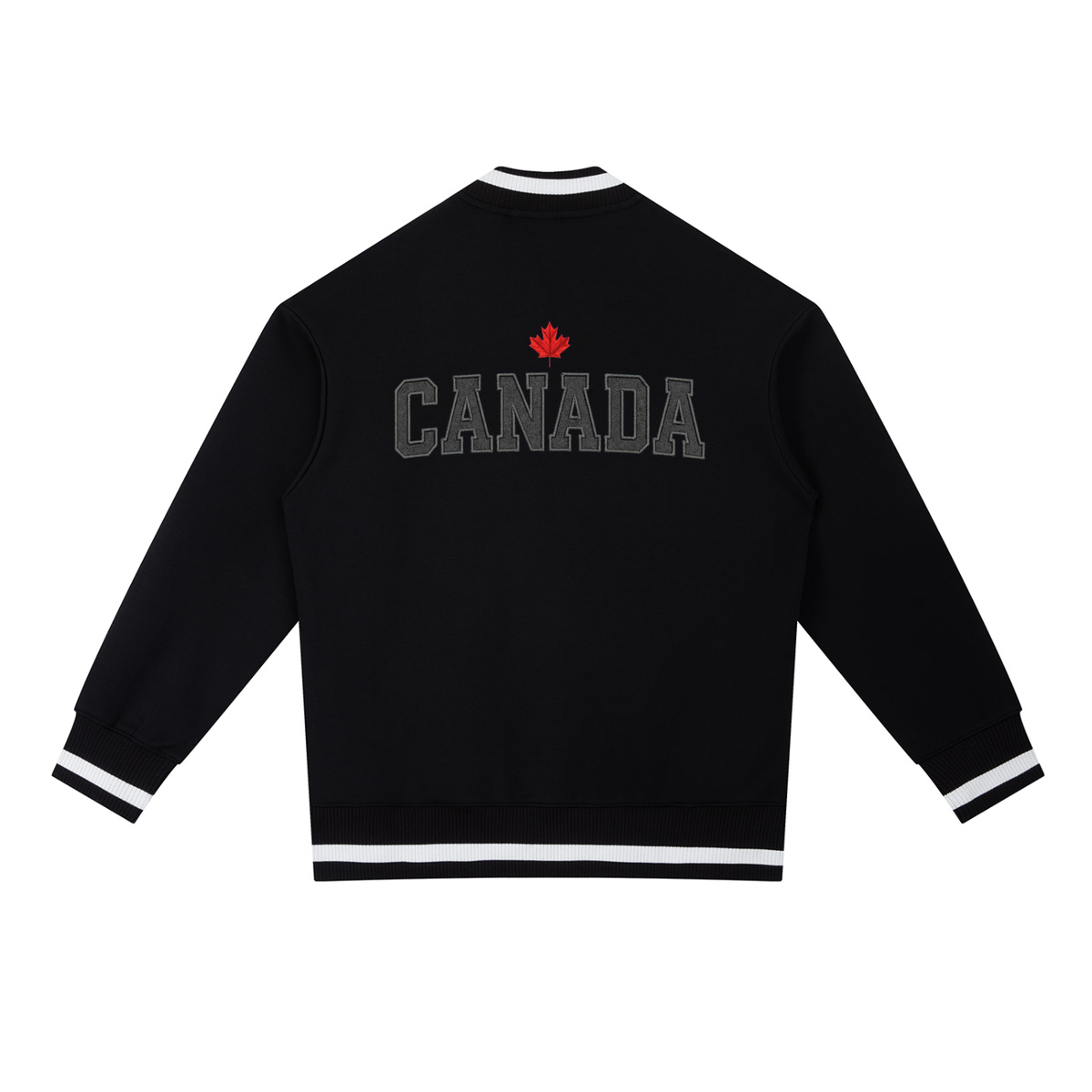 Contrast Piping Zip Bomber Jacket
