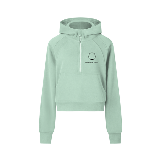 Cropped Half-Zip Hoodie