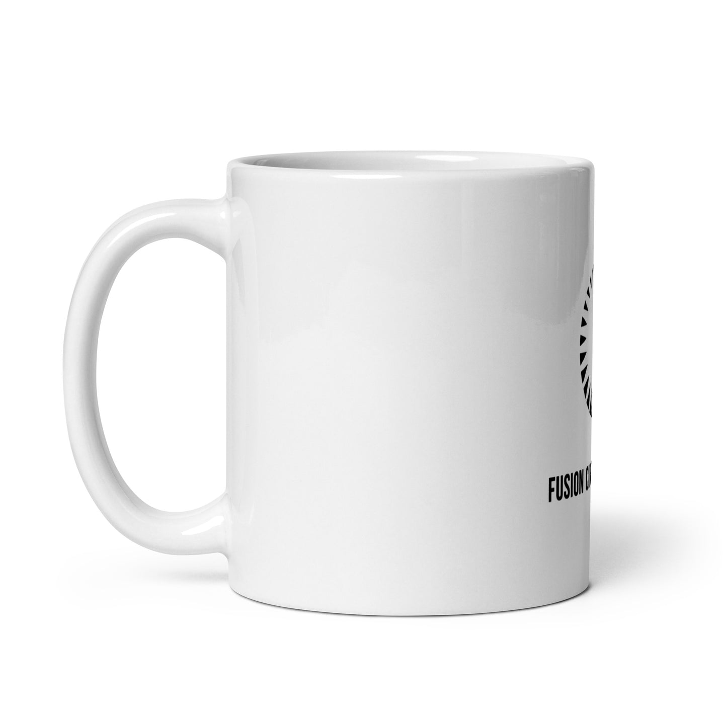 White glossy mug