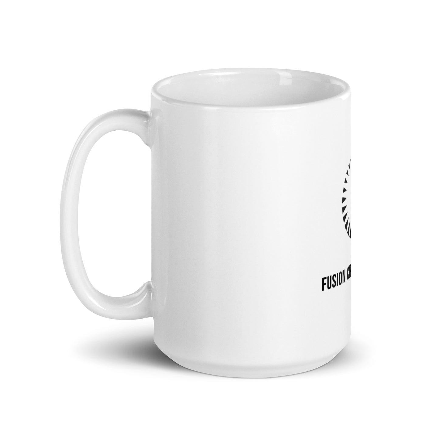 White glossy mug