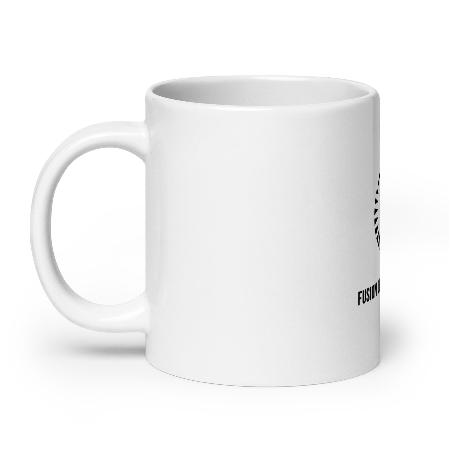 White glossy mug