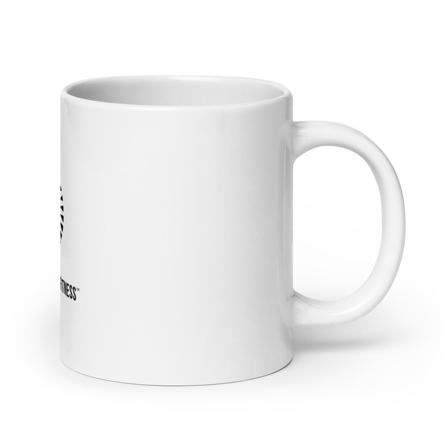 White glossy mug